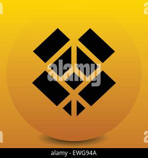 Braune Symbol, Bild mit offener Kasten-Symbol. Vektor. Stock Vektor