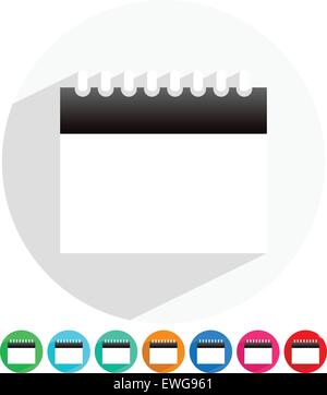 Flache moderne minimal Kalendersymbole betätigen. Vektor. EPS-10. Stock Vektor