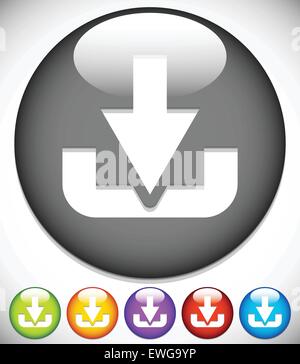 Herunterladen Sie Taste oder Symbol mit Pfeil auf eine Festplatte... 10 EPS-Vektor-illustration Stock Vektor