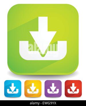 Herunterladen Sie Taste oder Symbol mit Pfeil auf eine Festplatte... 10 EPS-Vektor-illustration Stock Vektor