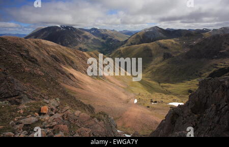 Ben Nevis von Mullach Nan Coirean in Glen Nevis. Stockfoto