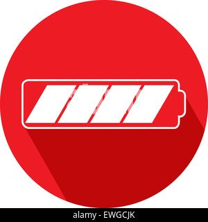 Symbol Akku. Vektor-Illustration ein flaches Design. Stock Vektor