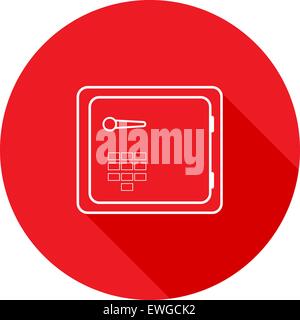 Sicher-Symbol. Schlankes Design. Vektor-Illustration. Stock Vektor