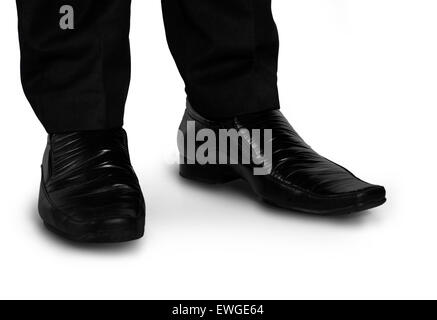 Business Man schwarze Schuhe closeup Stockfoto