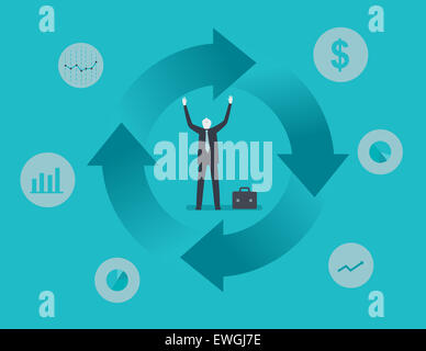 Konjunkturzyklus trend Stockfoto
