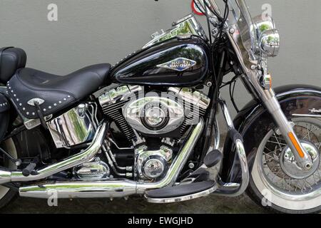 Detail ein Harley Davidson Motorrad Stockfoto