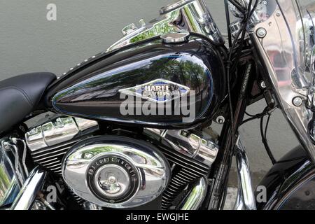 Detail ein Harley Davidson Motorrad Stockfoto