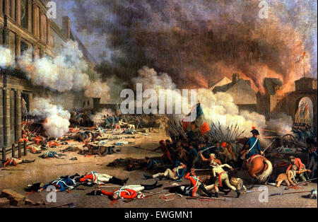 Darstellung von der Erstürmung der Tuilerien-Palast am 10. August 1792 Jean Duplessis-Bertaux Stockfoto