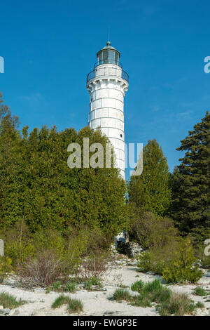 Cana-Insel-Leuchtturm, Baileys Harbor, Door County, Wisconsin automatisiert etablierten 1869, 1944 Stockfoto