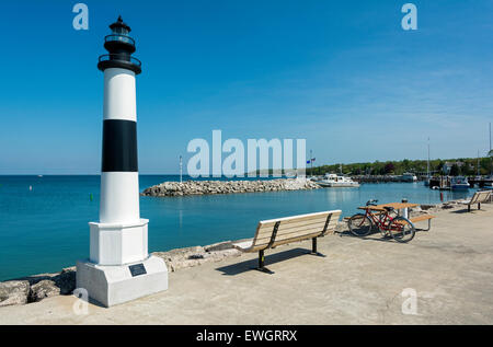 Wisconsin, Door County, Sister Bay Harbor marina Stockfoto