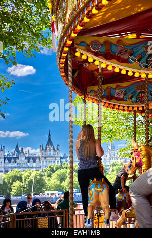 Jubilee Gardens Volkspark am Südufer im Londoner Stadtteil Lambeth. Stockfoto