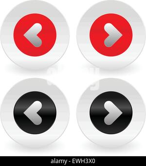 Stilvolle Pfeile links und rechts Vektor-icons Stock Vektor