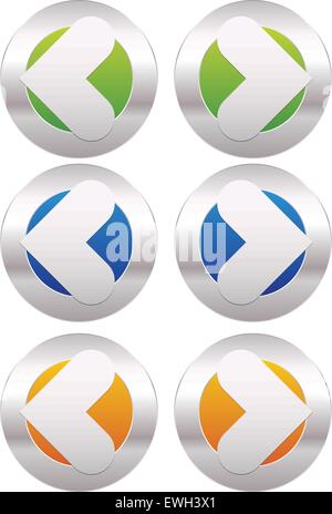 Stilvolle Pfeile links und rechts Vektor-icons Stock Vektor