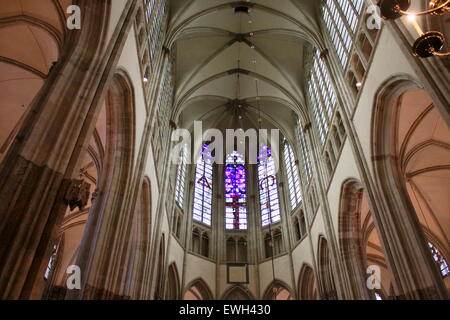 Kirchenschiff der gotische Dom-Kirche oder Sain Martins Kathedrale in Utrecht, Niederlande Stockfoto