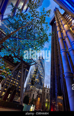 Die Lloyd-Gebäude (manchmal bekannt als das Inside-Out-Gebäude) ist die Heimat von der Versicherungseinrichtung Lloyd es Of London. Stockfoto