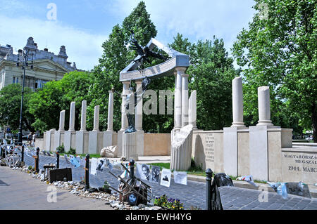 Denkmal zur Erinnerung an der Besetzung Ungarns durch Nazi-Deutschland Budapest Ungarn Stockfoto