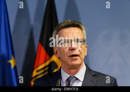 Berlin, Deutschland, Bundesinnenminister Thomas de Maizière, CDU Stockfoto