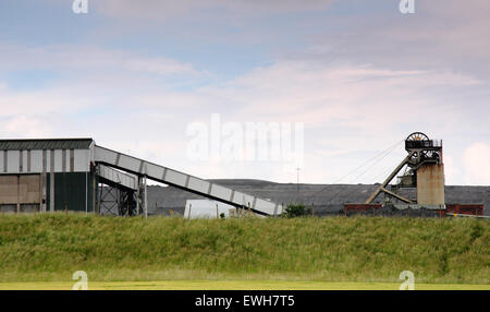 Thoresby Zeche, Nottinghamshire Grube im Besitz von britische Kohle, die geplant ist, die Produktion im Jahr 2015 einzustellen Stockfoto