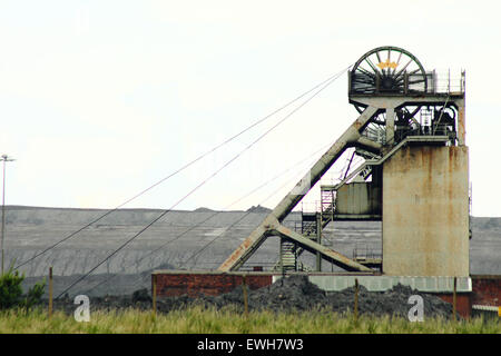 Thoresby Zeche, Nottinghamshire Grube im Besitz von britische Kohle, die geplant ist, die Produktion im Jahr 2015 einzustellen Stockfoto