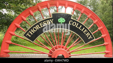 Der Eingang zum Thoresby Zeche, Nottinghamshire Grube im Besitz von britische Kohle, die geplant ist, die Produktion im Jahr 2015 einzustellen Stockfoto