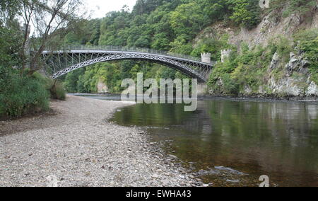 Craigellachie Brücke über den River Spey Scotland September 2012 Stockfoto