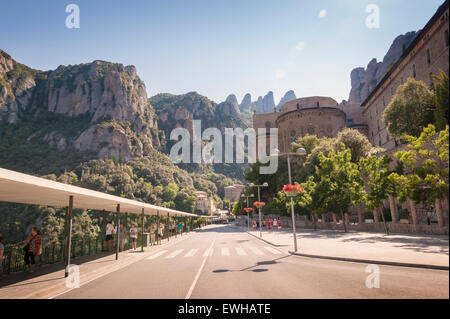 ABTEI SANTA MARIA DE MONTSERRAT Benediktinerkloster. Katalonien Spanien Stockfoto