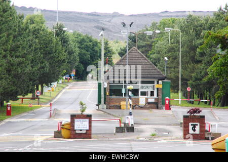 Der Eingang zum Thoresby Colliery in Nottinghamshire. Durch UK Coal besessen, Thoresby Colliery wird in Kürze die Produktion im Jahr 2015 einzustellen. Stockfoto