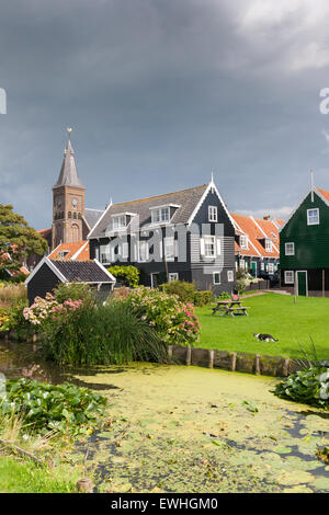 Blick auf die historische Stadt Marken in der Nähe von Amsterdam, Holland. Stockfoto