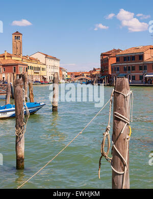 Murano Insel Kanal Szene venezianischen Lagune Veneto Italien Europa Stockfoto