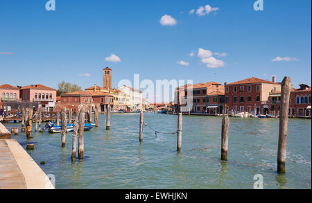 Murano Insel Kanal Szene venezianischen Lagune Veneto Italien Europa Stockfoto