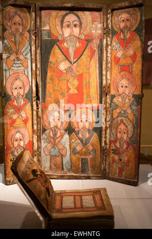 Devotional Malerei. Äthiopischen Christen. Afrikanische Kunst im Metropolitan Museum of Art 1000 Fifth Avenue und 82nd Street. Tel Stockfoto