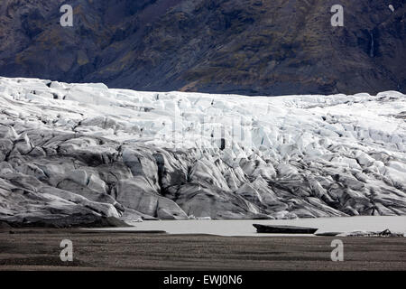 Skaftafell Gletscher und Ende Lagune mit Eisbergen Vatnajökull-Nationalpark in Island Stockfoto