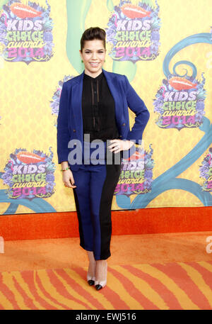 America Ferrera auf Nickelodeon ist 27. Annual Kids' Choice Awards am 29. März 2014 im Galen Center in Los Angeles statt. Stockfoto