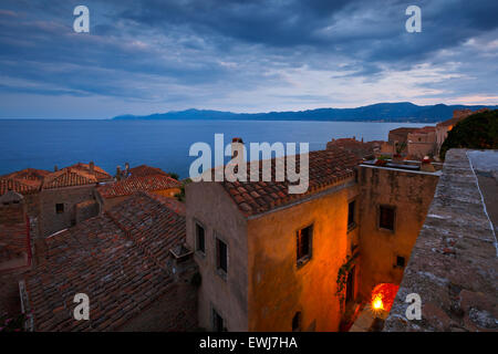 Monemvasia Dorf in Peloponnes, Griechenland. Stockfoto