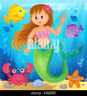 Meerjungfrau Thema Bild 2 - Bild-Darstellung. Stockfoto