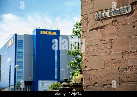 Außenaufnahme des Ikea Einrichtungshaus Gebäude in Coventry Stockfoto