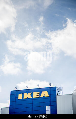 Außenaufnahme des Ikea Einrichtungshaus Gebäude in Coventry Stockfoto