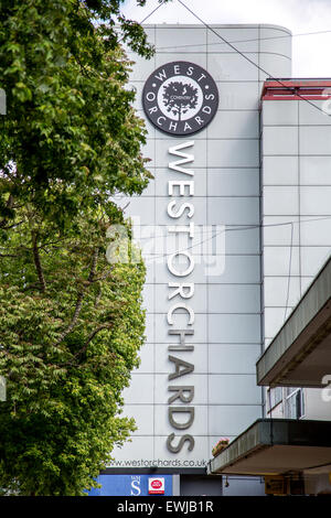 Außenseite des West Orchards Einkaufszentrum im Stadtzentrum von Coventry Stockfoto