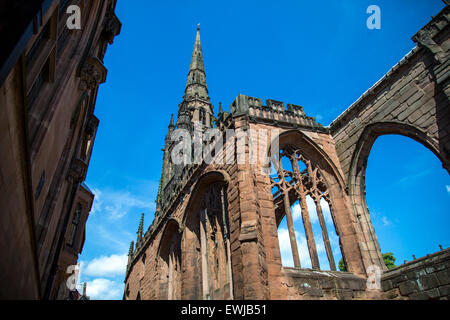 Ruinen von Coventry Kathedrale in Coventry Stadtzentrum Stockfoto