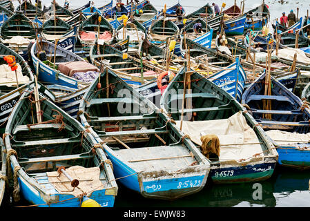Agadir, Fischerboote im alten Hafen. Marokko Stockfoto