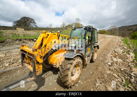 Die Bauarbeiten auf dem Scandale Beck hydro Schema oben, Ambleside im Lake District, UK. Das Schema wird von Ellergreen betrieben und Whn fertig generiert 900 Kw von sauberen Strom. Stockfoto
