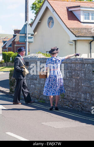 Swanage, Dorset, UK. 27. Juni 2015. Purbeck im Krieg und Streitkräfte Wochenende bei Swanage Railway Train station Credit: Carolyn Jenkins/Alamy Live News Stockfoto