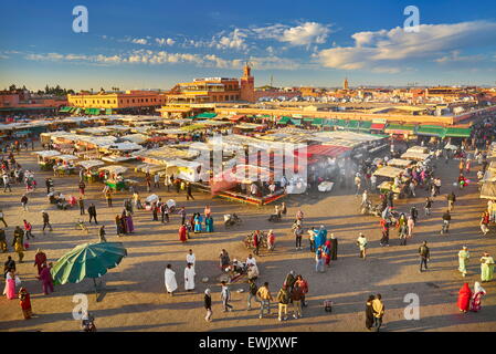 Djemaa el-Fna-Platz, Marrakech Medina, Marokko, Afrika