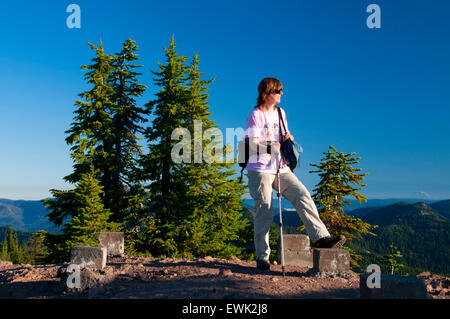 Streitaxt Gipfel (alte Lookout Website), Stier von der Wald-Wildnis, Mt Hood National Forest, Oregon Stockfoto