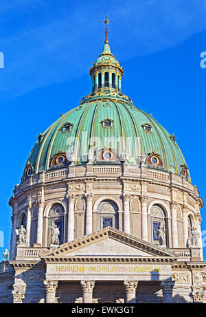 Die Kuppel der Frederik Kirche in Kopenhagen. Frederik ist Kirche, berühmt für seine Rokoko-Architektur. Stockfoto