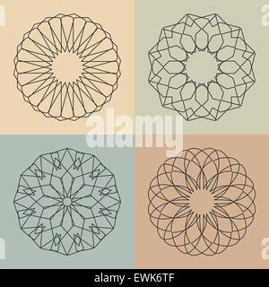 Guilloche Vektorelemente. Stock Vektor