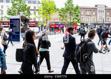 Kings Cross Railway Station London, England, Vereinigtes Königreich Stockfoto