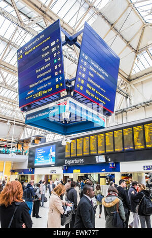 Waterloo Railway Station London, England, Vereinigtes Königreich Stockfoto