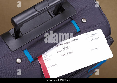 Reise Tasche und Airline Gepäckanhänger Stockfoto