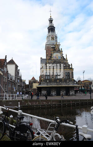 malerischen Stadtzentrum Alkmaar, Niederlande Europa Stockfoto